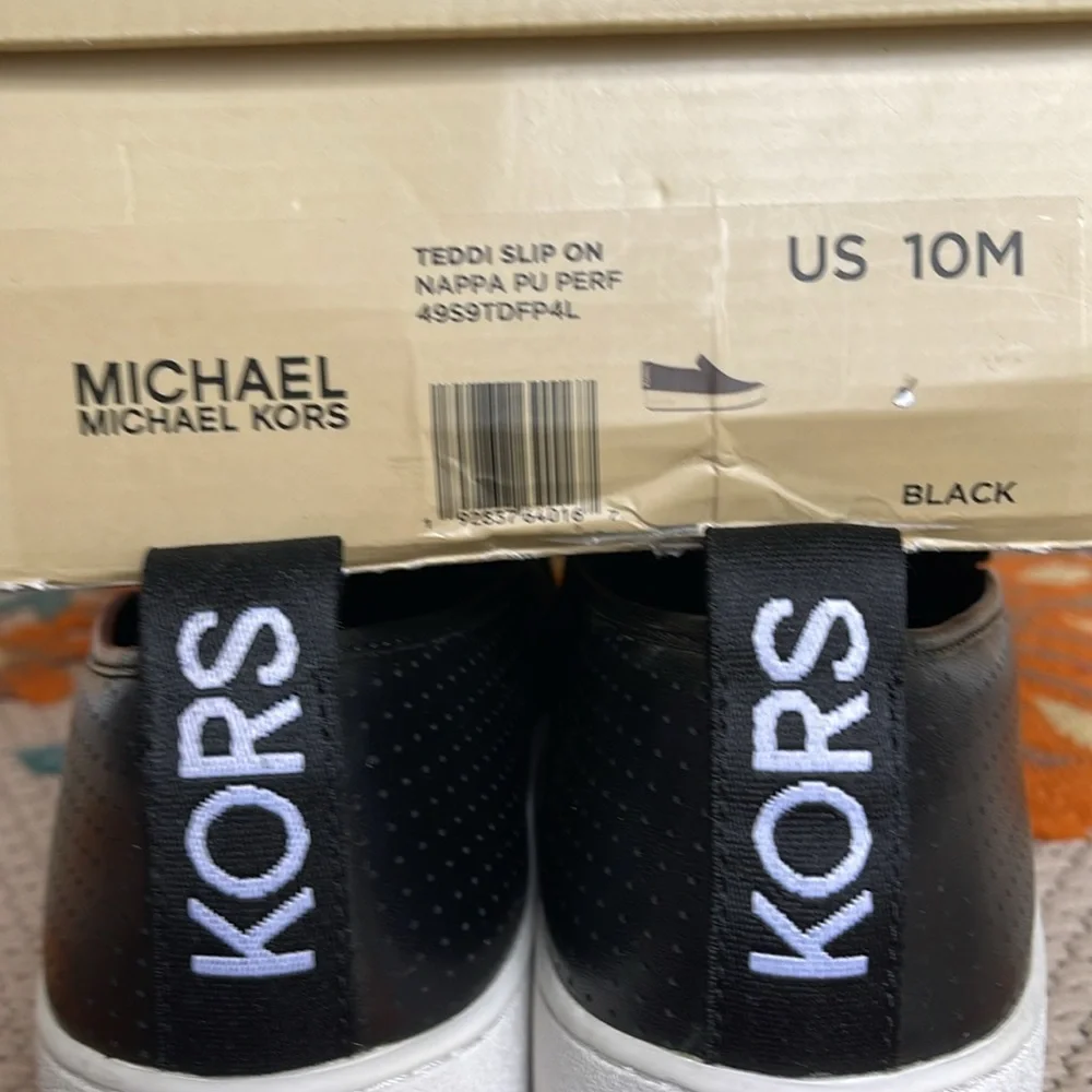 Michael Kors TEDDI SLIP ON NAPPA PU PERFORATED 4959TDFP4L NIB Platforms Sneakers